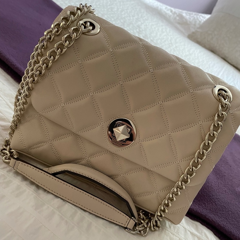 Kate Spade Natalia Small Flap Crossbody in Bare